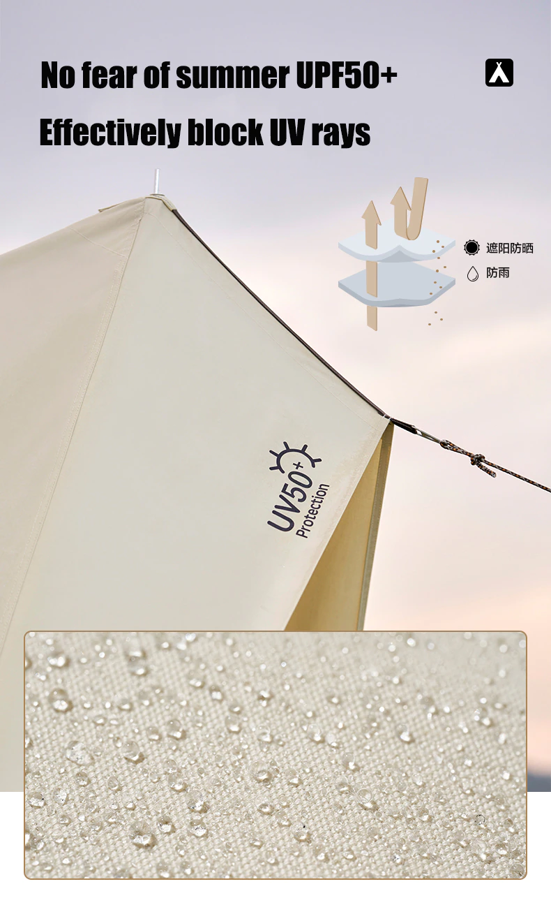 Cheap Goat Tents MOBI GARDEN Tent Exquisite Camping Outdoor Portable Windproof And Rainproof Tent Large Window Cotton Ridge Tent Epoch 190   